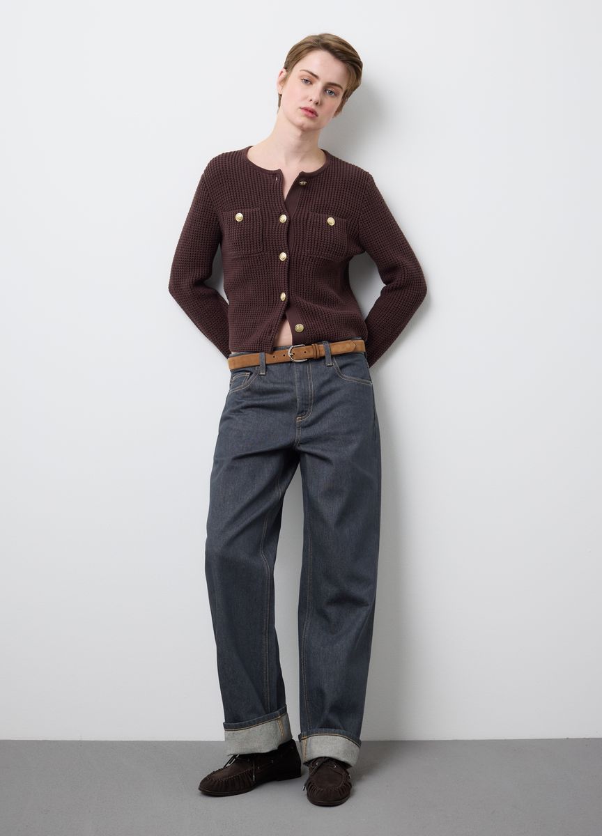 Elegante Anzughose mit weitem Bein