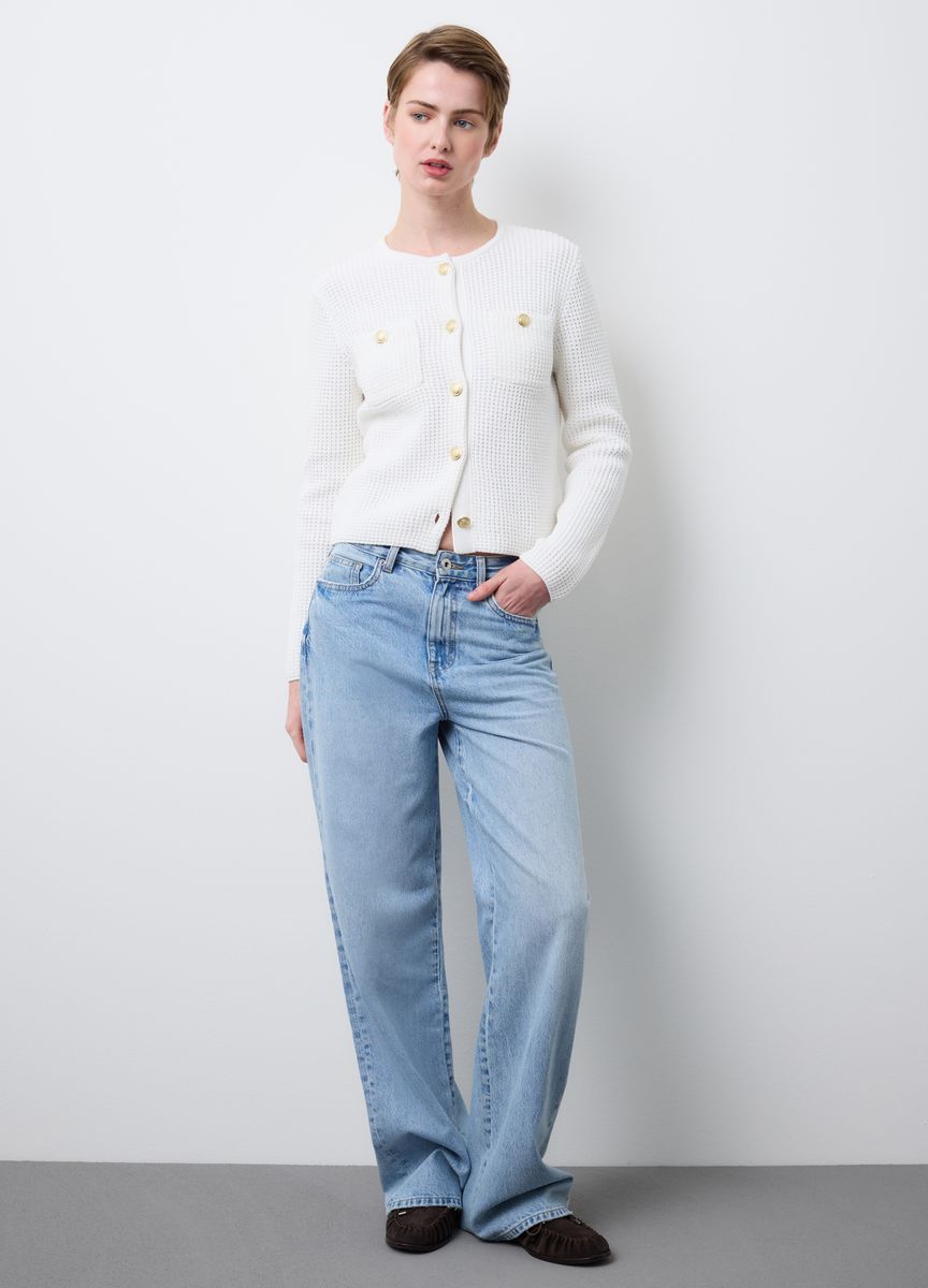 Elegante Anzughose mit weitem Bein