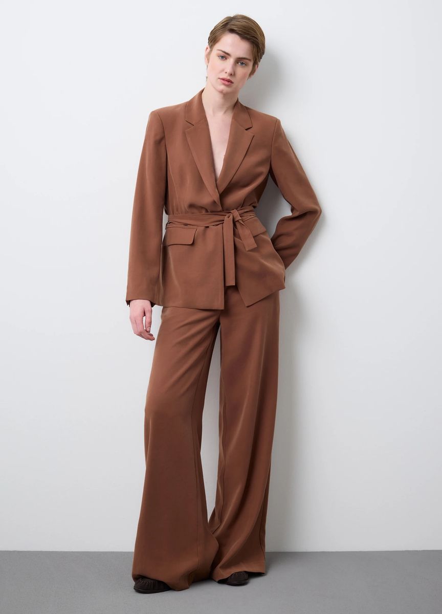 Elegante Anzughose mit weitem Bein