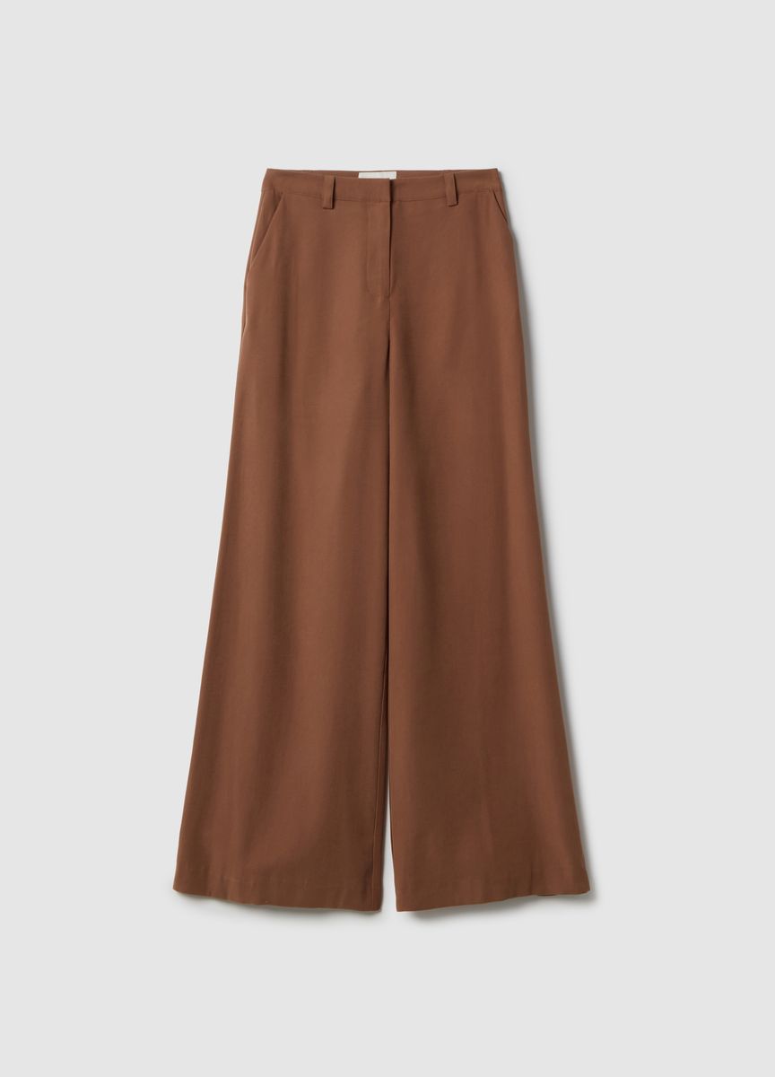 Elegante Anzughose mit weitem Bein