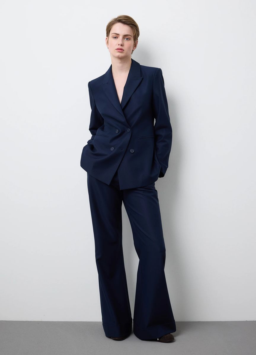 Elegante Anzughose mit weitem Bein