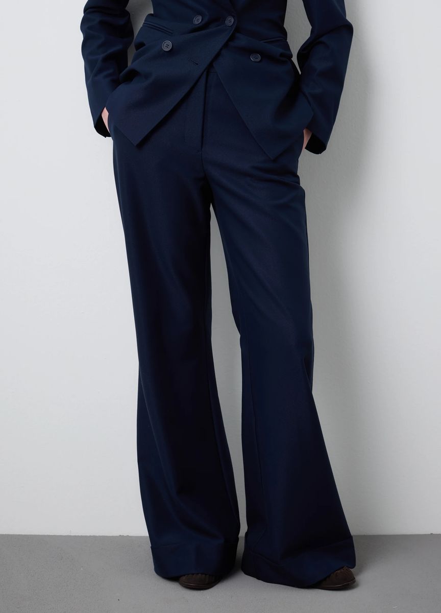 Elegante Anzughose mit weitem Bein