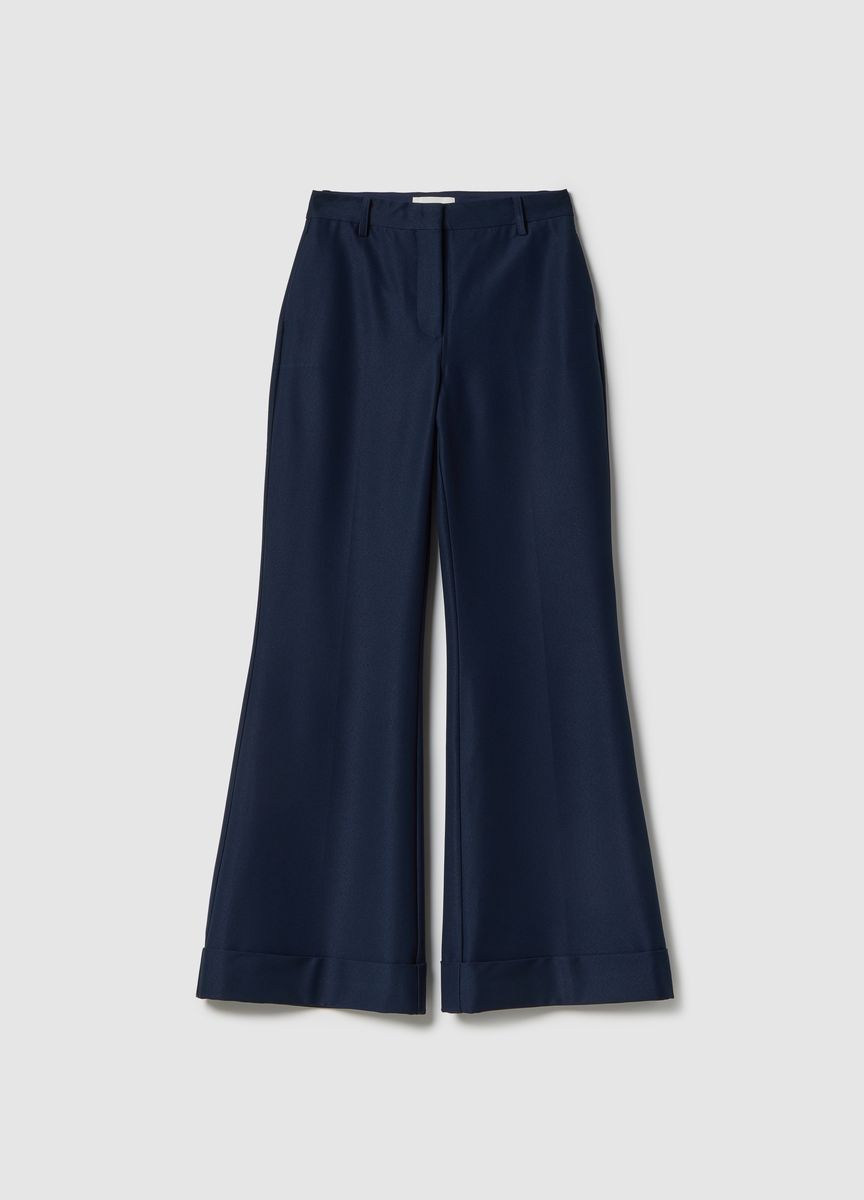 Elegante Anzughose mit weitem Bein
