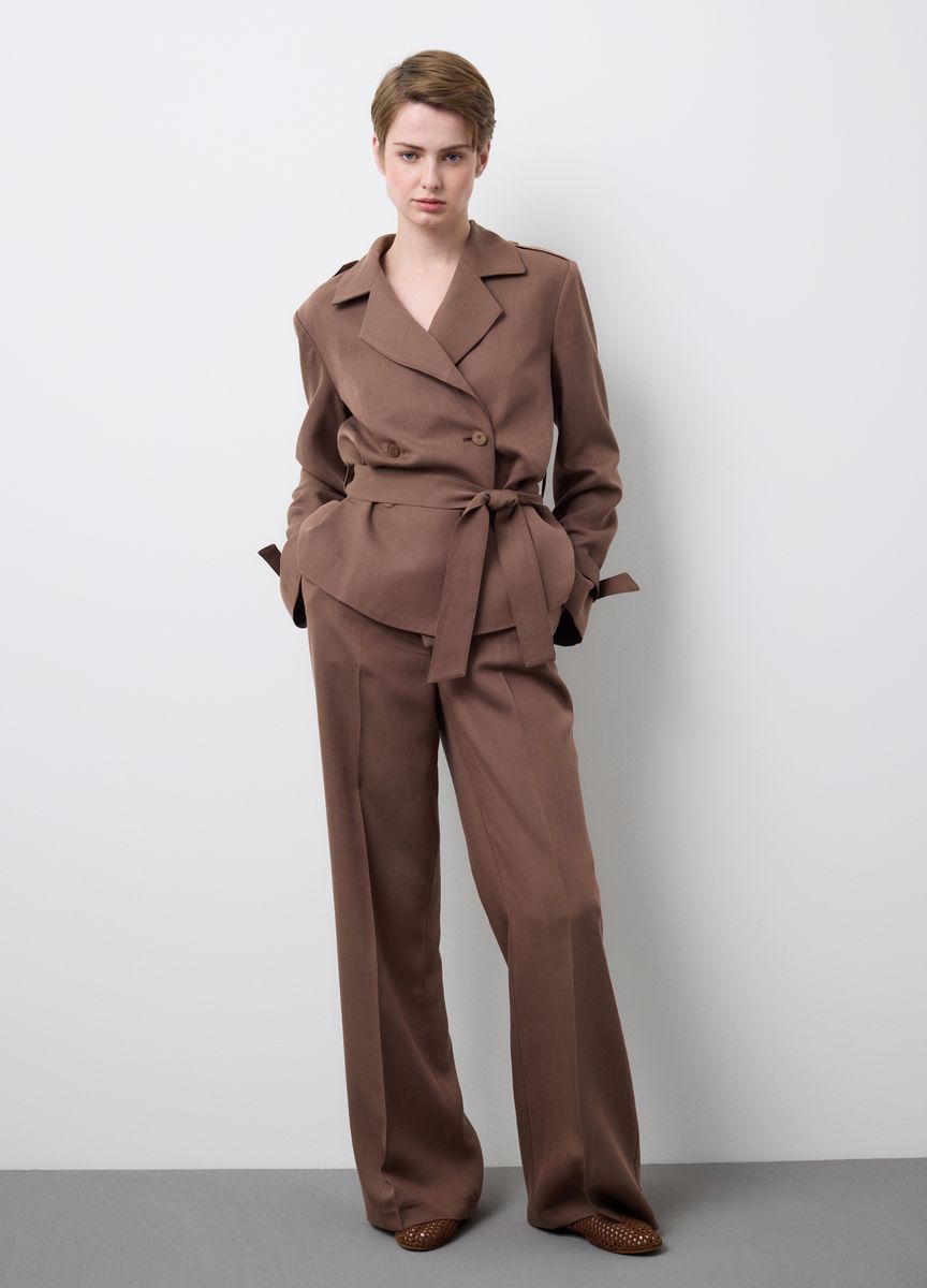 Elegante Anzughose mit weitem Bein