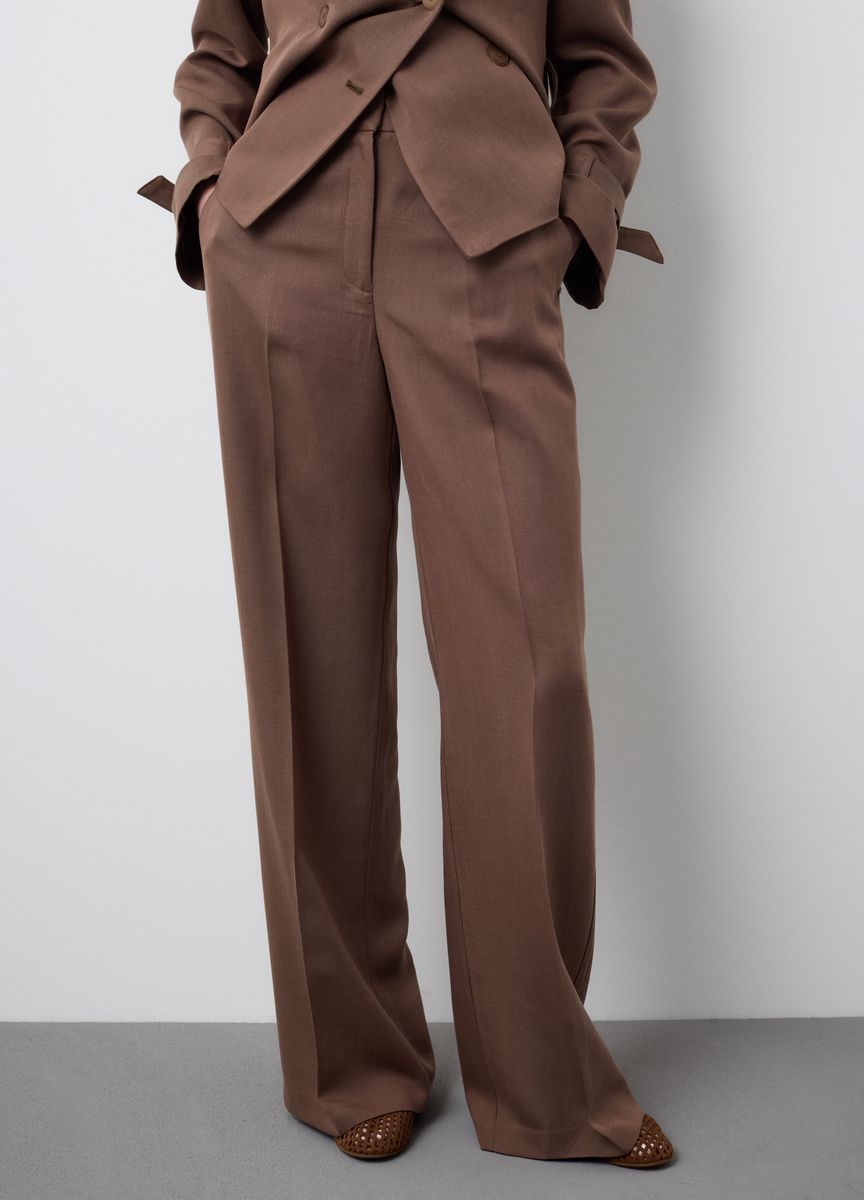 Elegante Anzughose mit weitem Bein