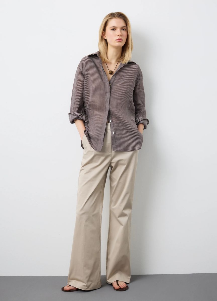 Elegante Anzughose mit weitem Bein
