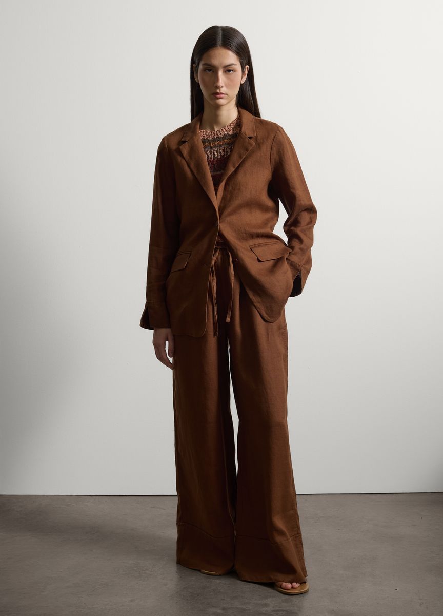 Elegante Anzughose mit weitem Bein