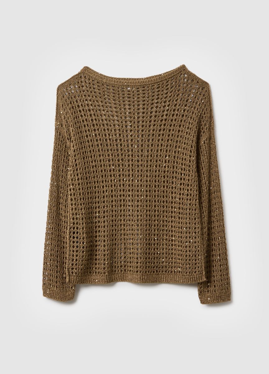 Asymmetrischer V-Ausschnitt-Strickpullover