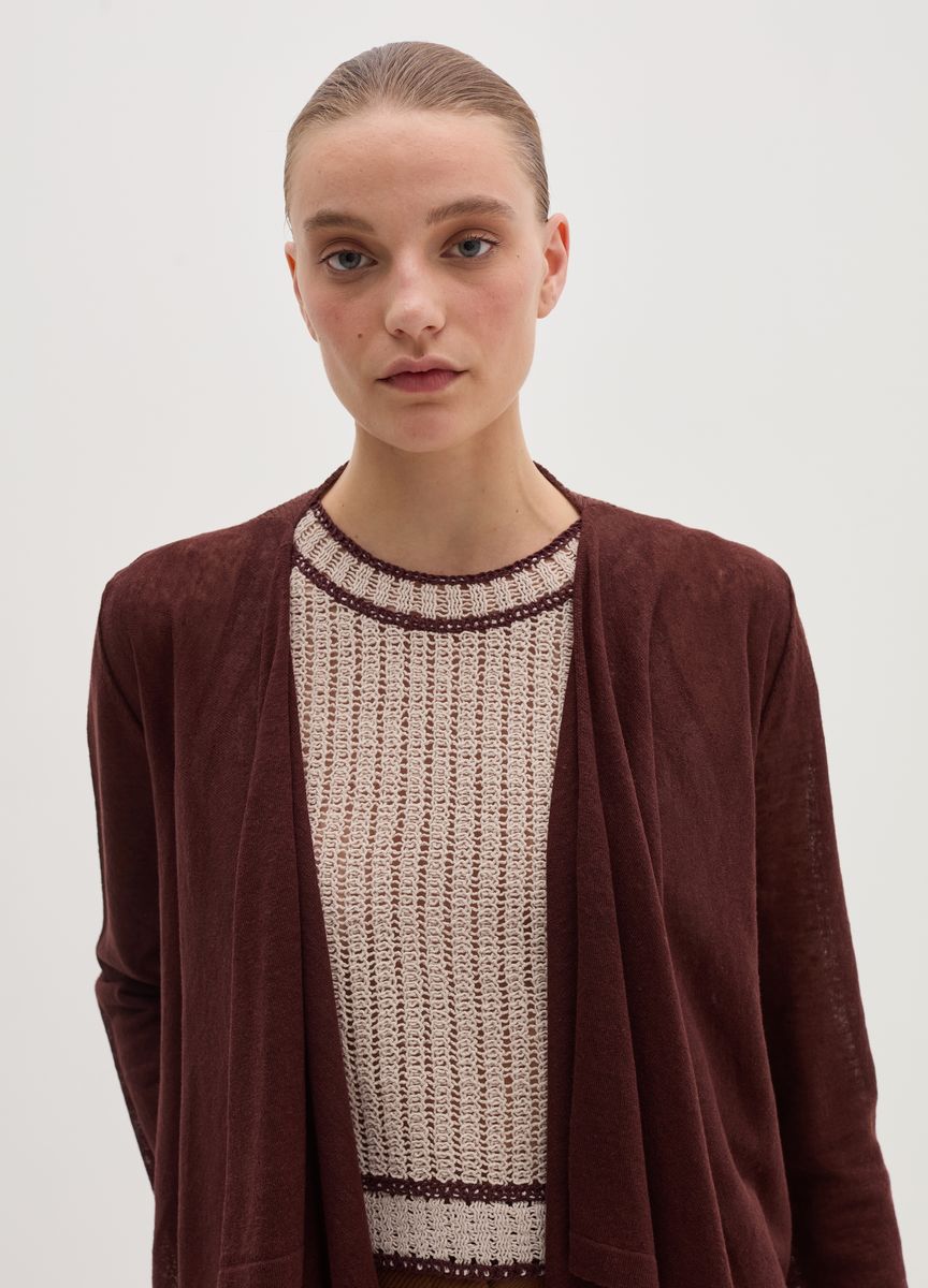 Strukturierter Rippstrick-Raglanpullover
