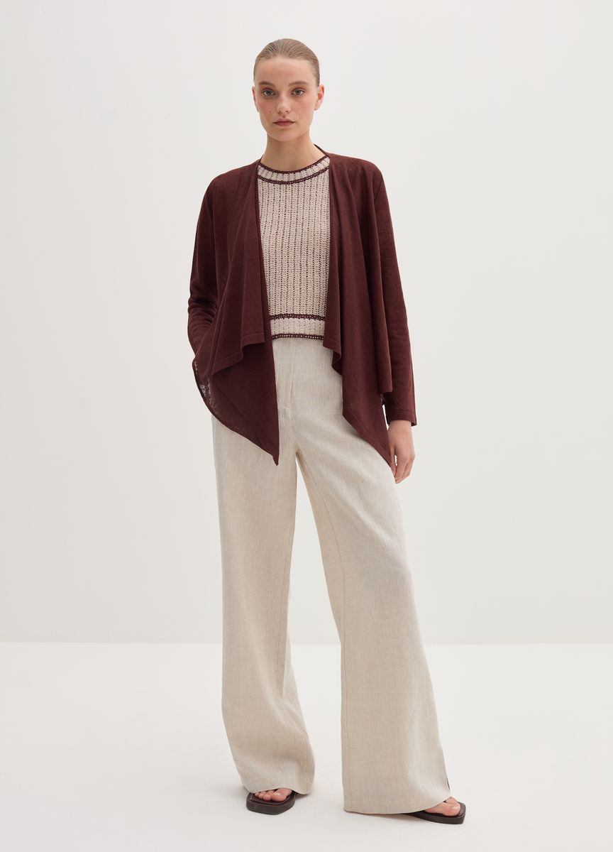 Strukturierter Rippstrick-Raglanpullover