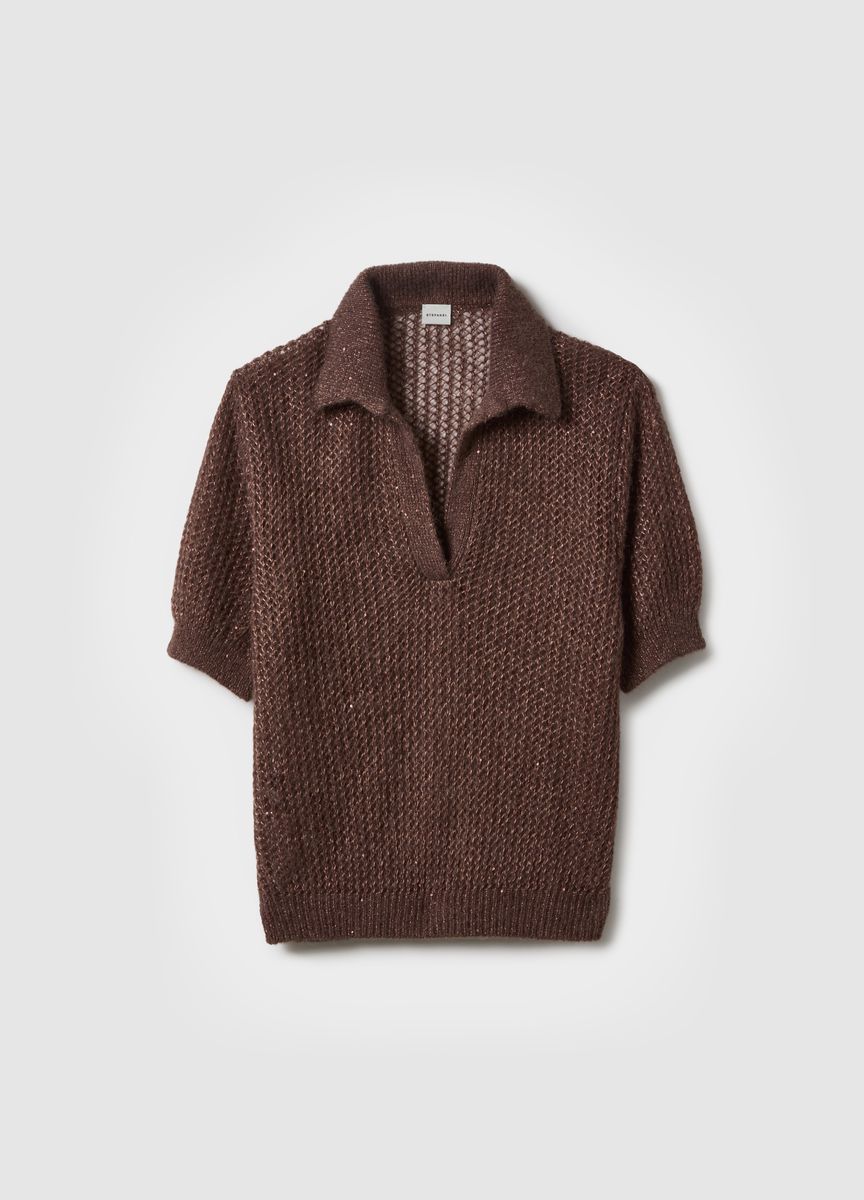 Strukturierter Rippstrick-Raglanpullover