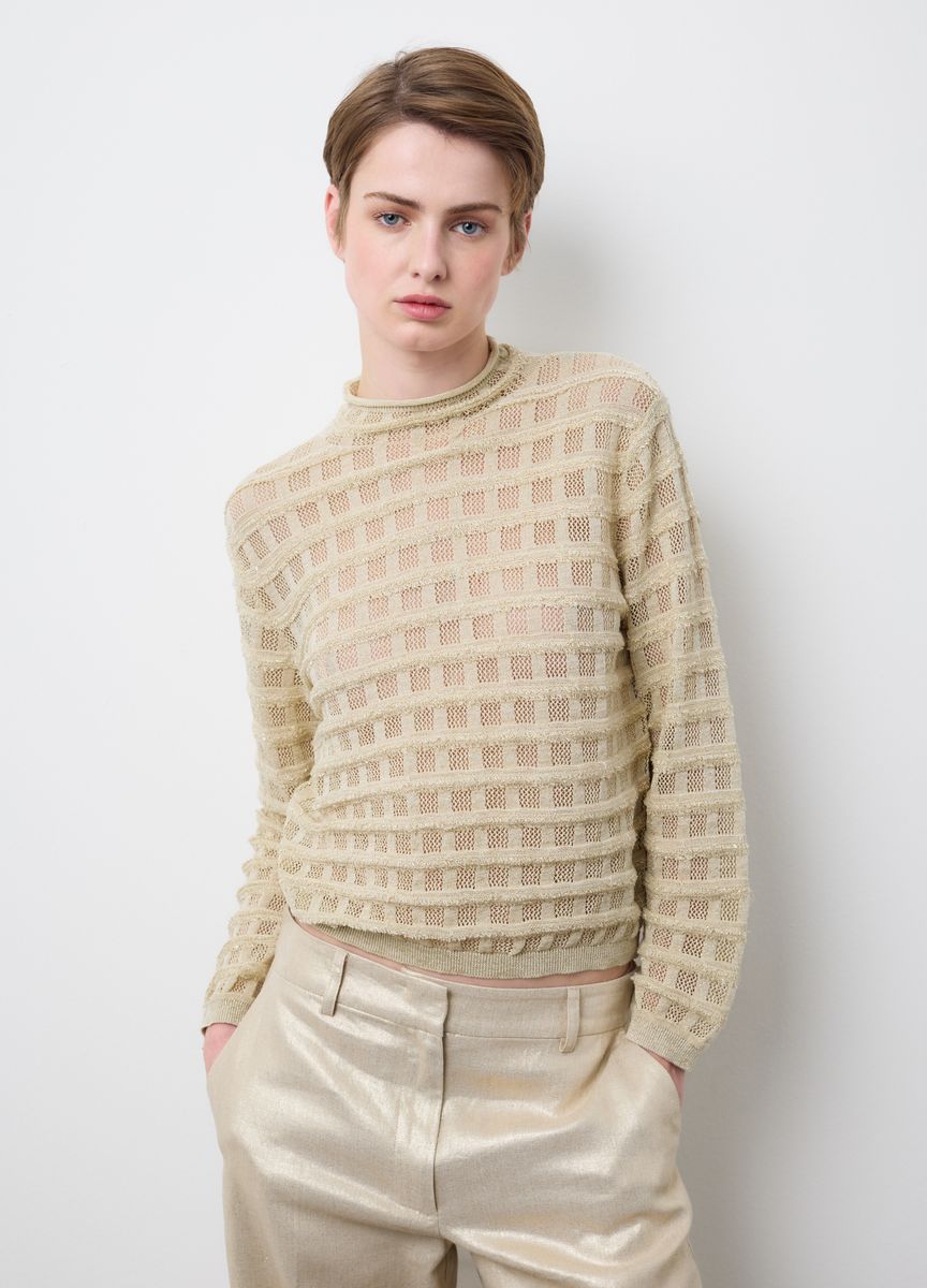 Strukturierter Rippstrick-Raglanpullover