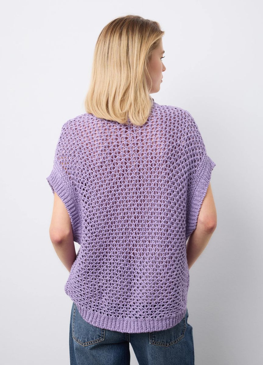 Strukturierter Rippstrick-Raglanpullover
