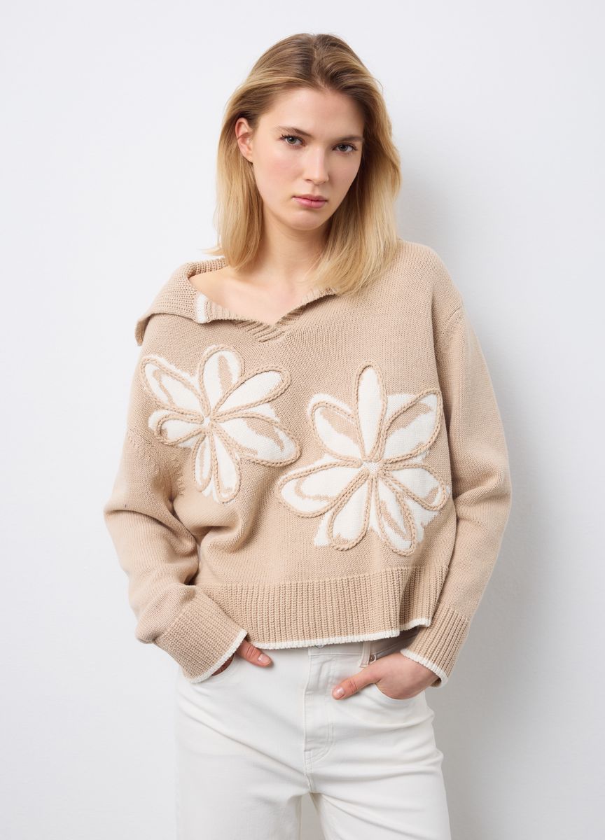 Strukturierter Rippstrick-Raglanpullover