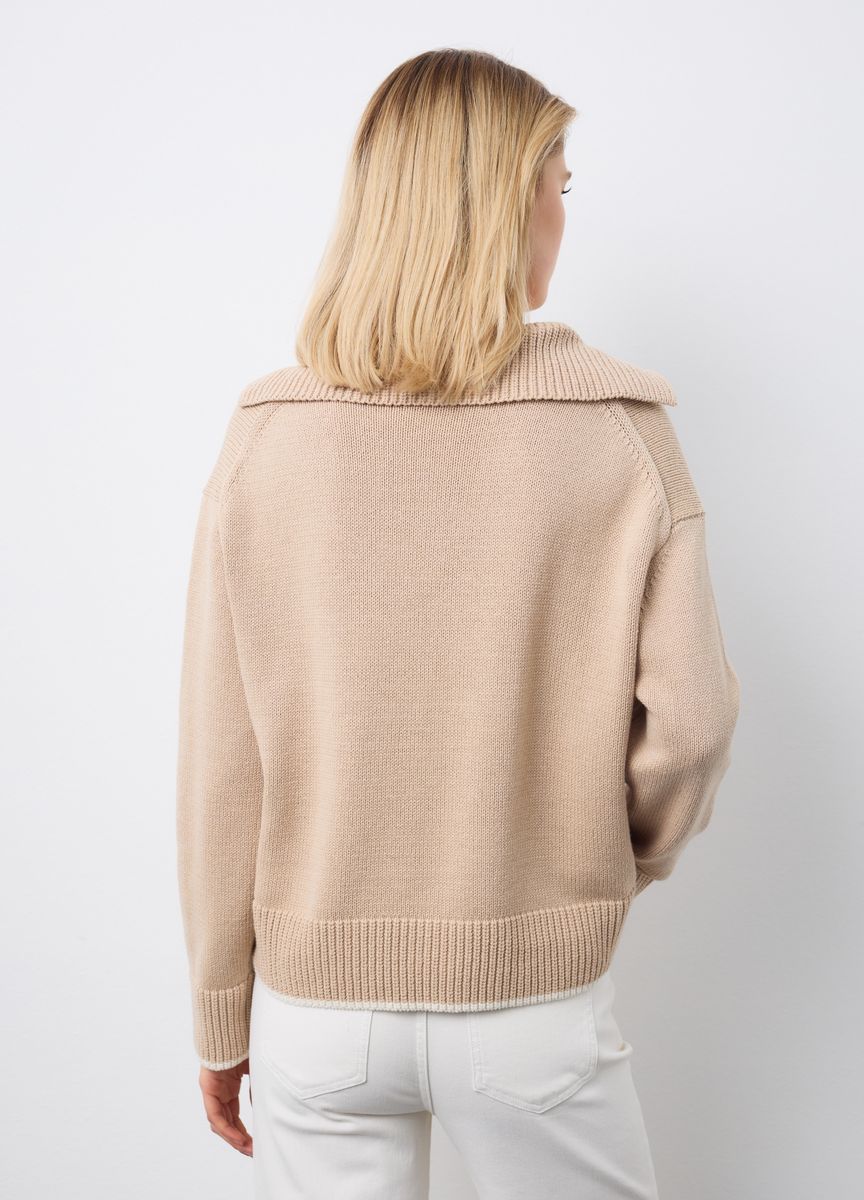 Strukturierter Rippstrick-Raglanpullover