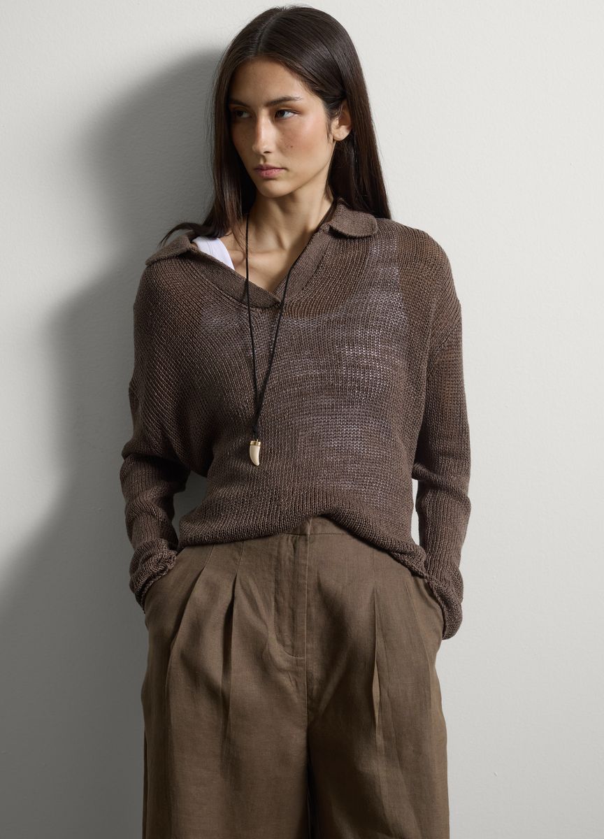Strukturierter Rippstrick-Raglanpullover