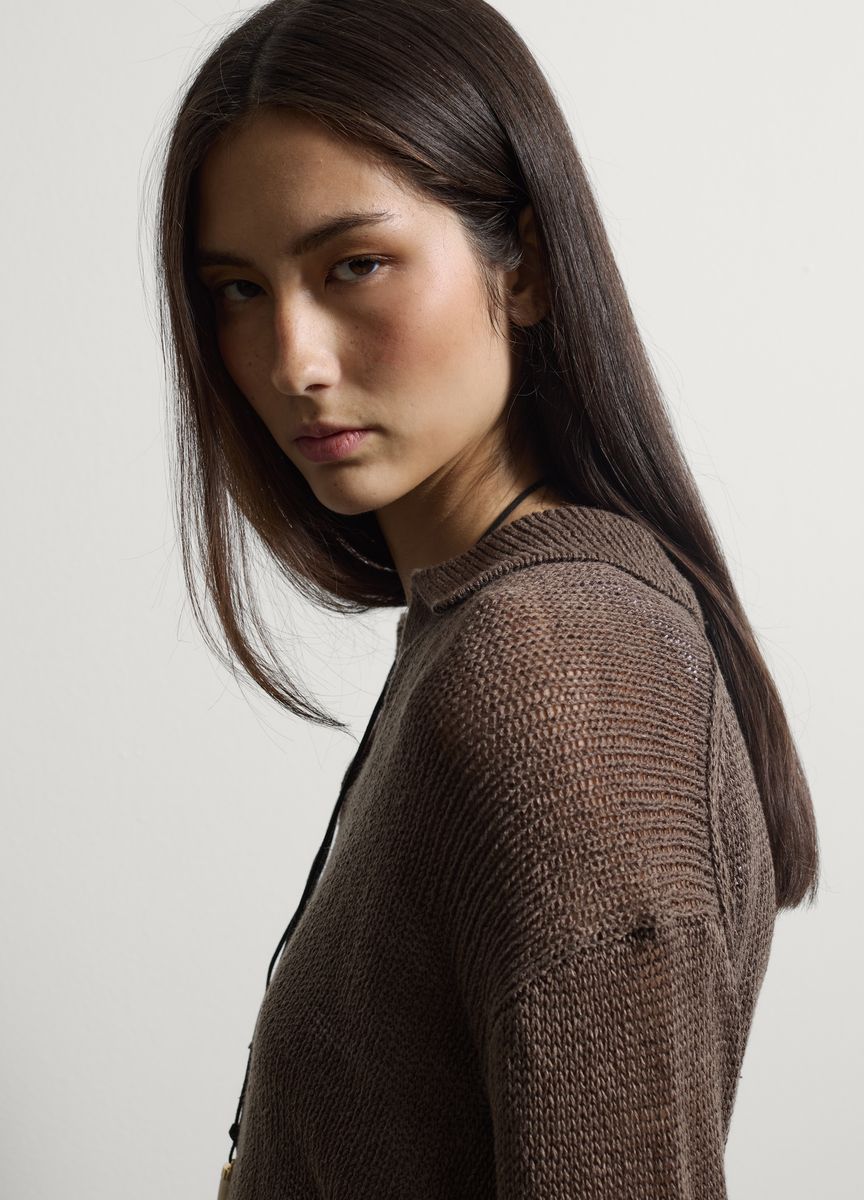 Strukturierter Rippstrick-Raglanpullover