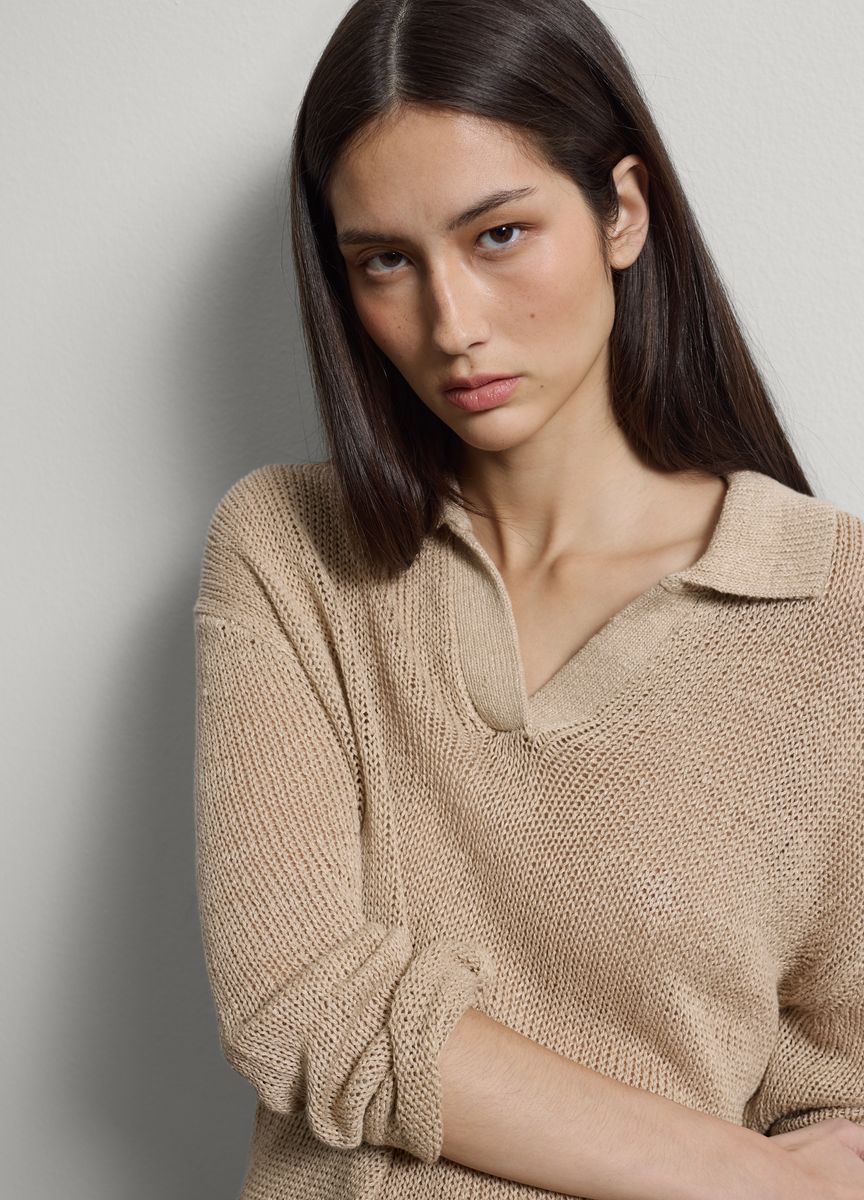 Strukturierter Rippstrick-Raglanpullover