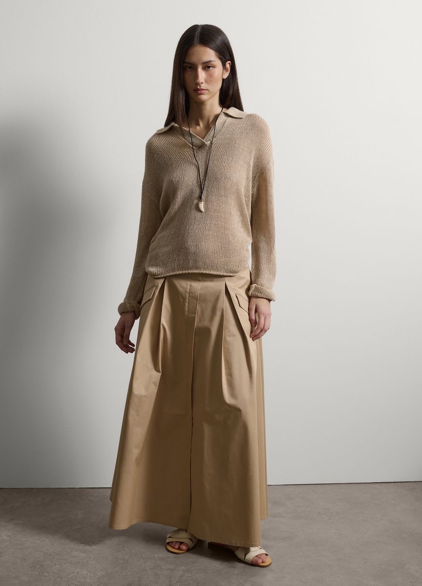 Strukturierter Rippstrick-Raglanpullover