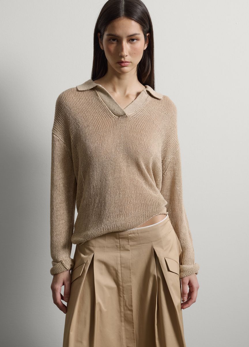 Strukturierter Rippstrick-Raglanpullover