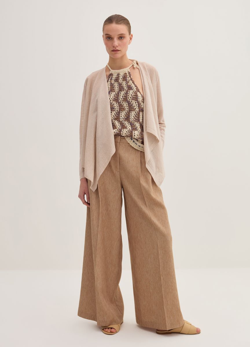 Strukturierter Rippstrick-Raglanpullover