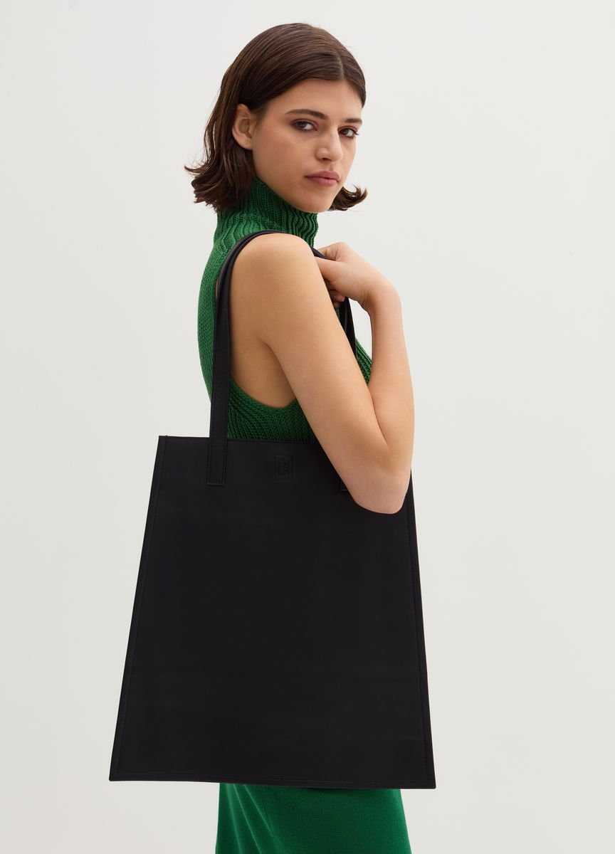 Minimalistischer Leder-Shopper-Tote