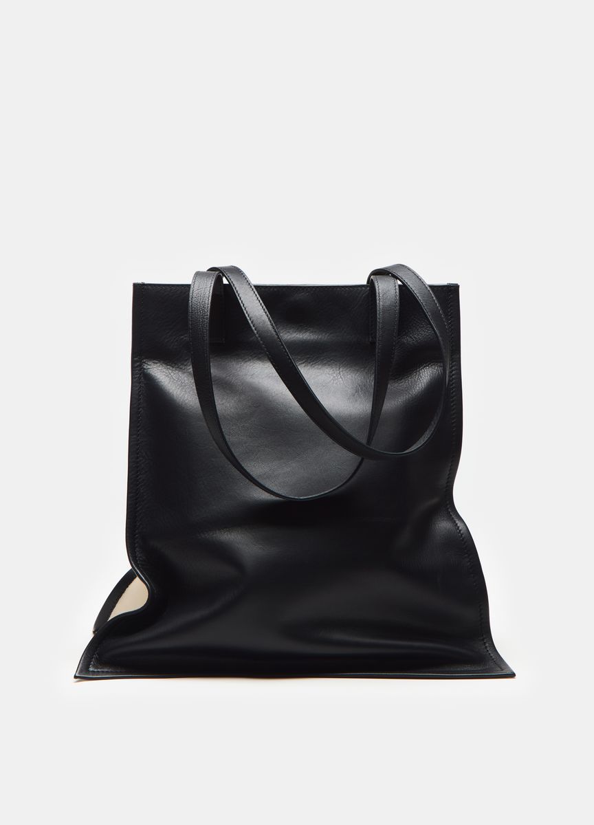 Minimalistischer Leder-Shopper-Tote