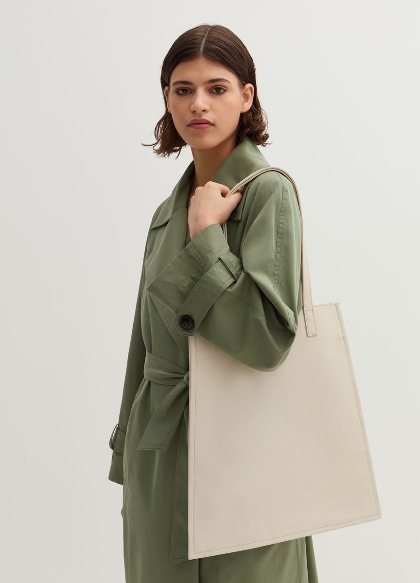 Minimalistischer Leder-Shopper-Tote