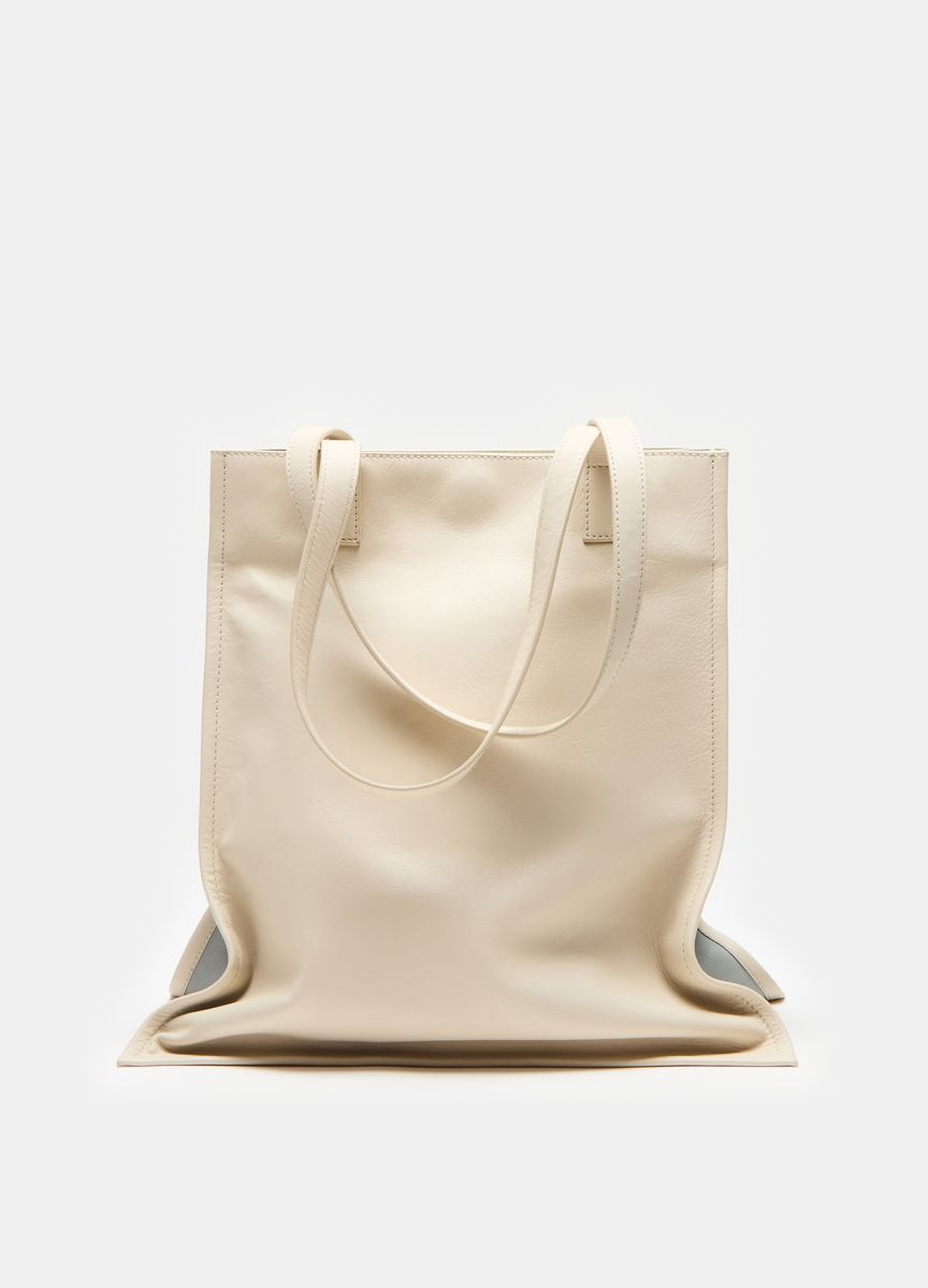 Minimalistischer Leder-Shopper-Tote