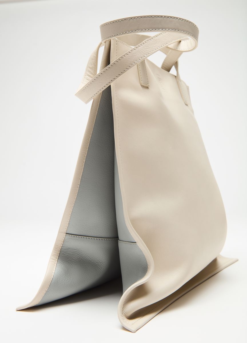 Minimalistischer Leder-Shopper-Tote