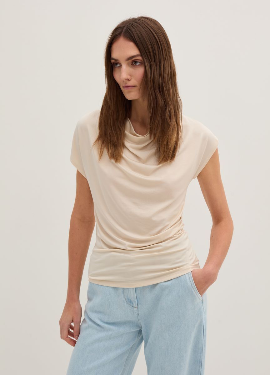Elegantes Ärmelloses Top mit Wasserfallausschnitt