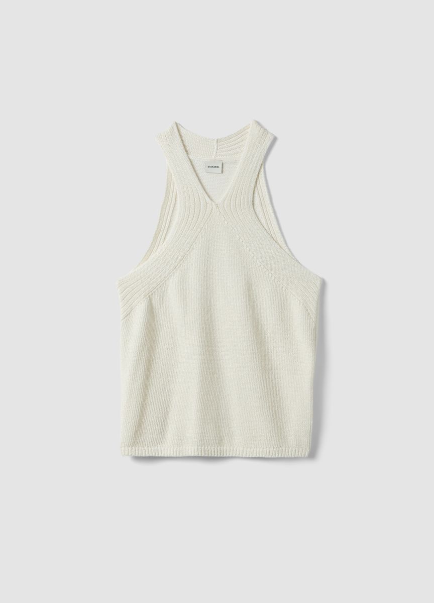 Elegantes Ärmelloses Top mit Wasserfallausschnitt