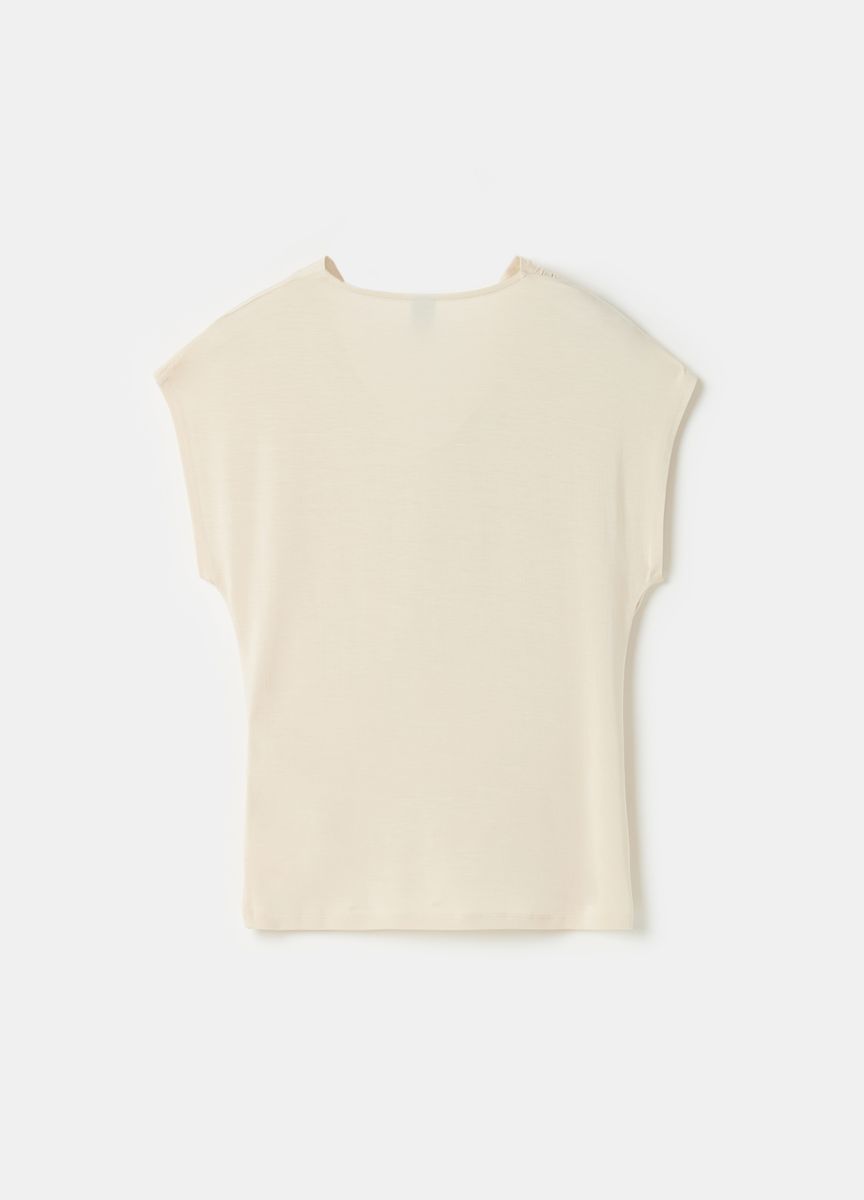 Elegantes Ärmelloses Top mit Wasserfallausschnitt