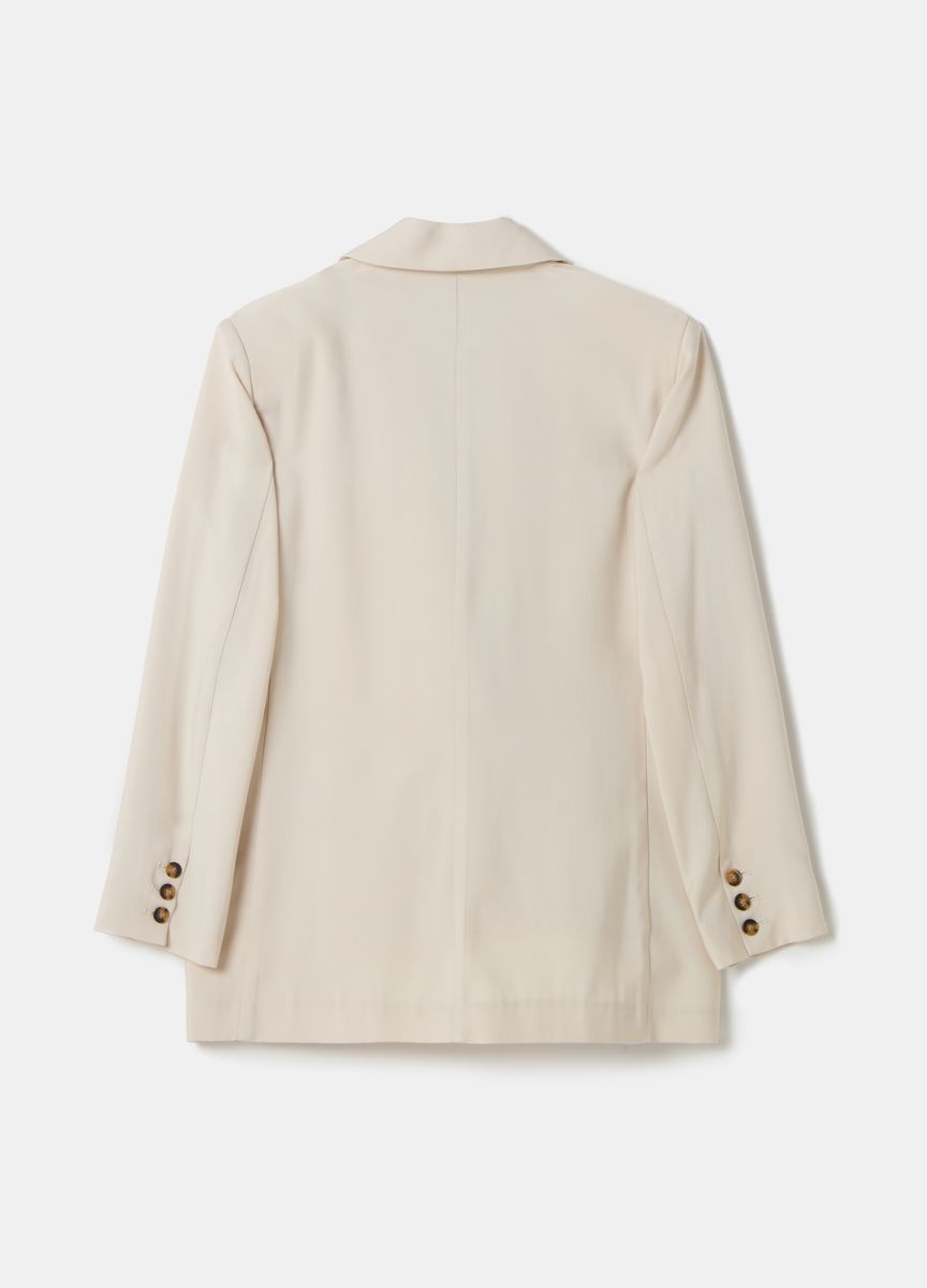 Zweireihiger Strukturierter Taillierter Blazer