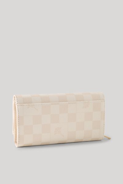 Klassische Fold-Over Geldbörse mit Schachbrettmuster