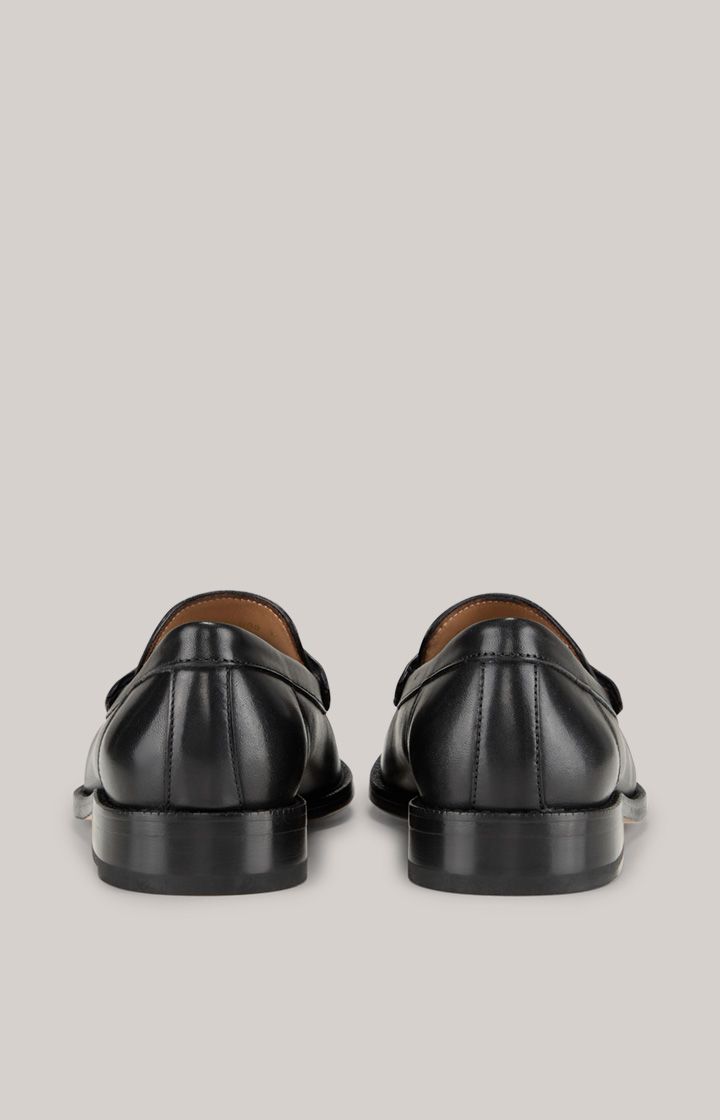 Glattleder-Loafer mit Metall-Detail