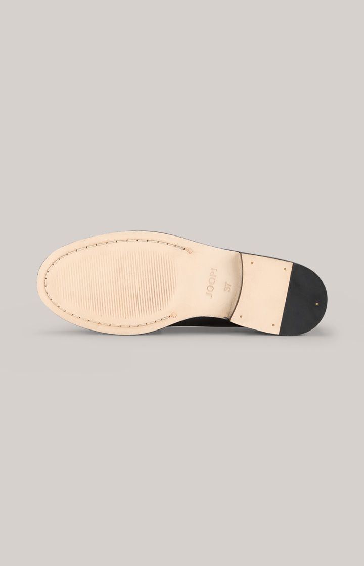Glattleder-Loafer mit Metall-Detail