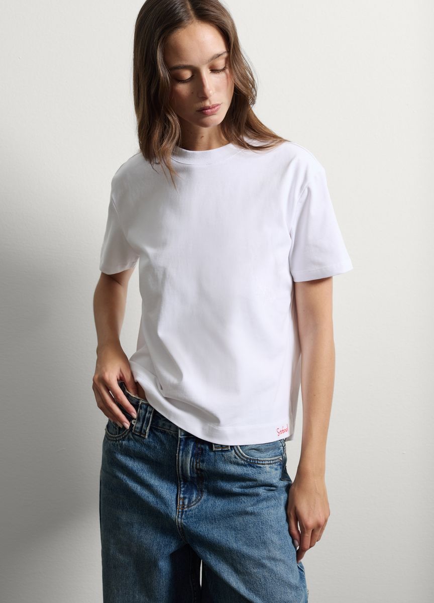 Klassisches Boxy-T-Shirt aus Baumwolle