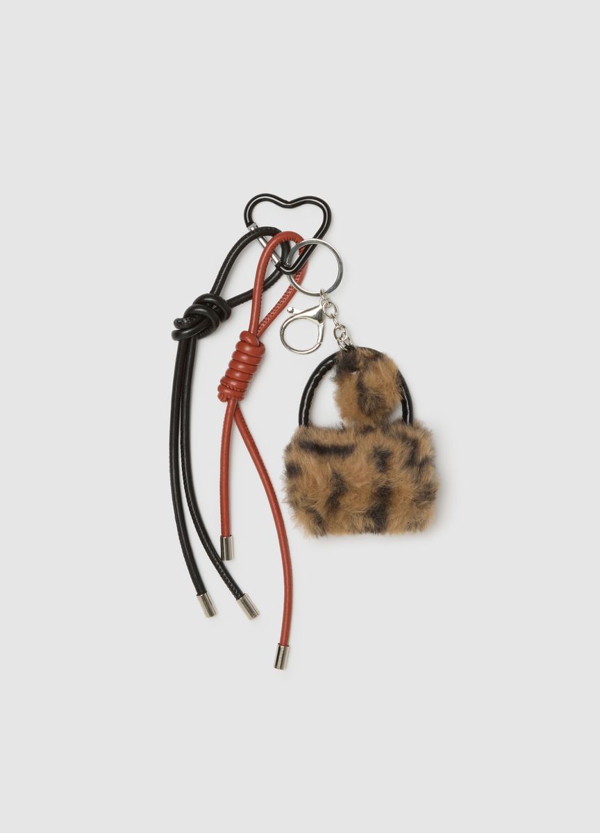 Mehrteiliger Taschenanhänger mit Leopardenmuster