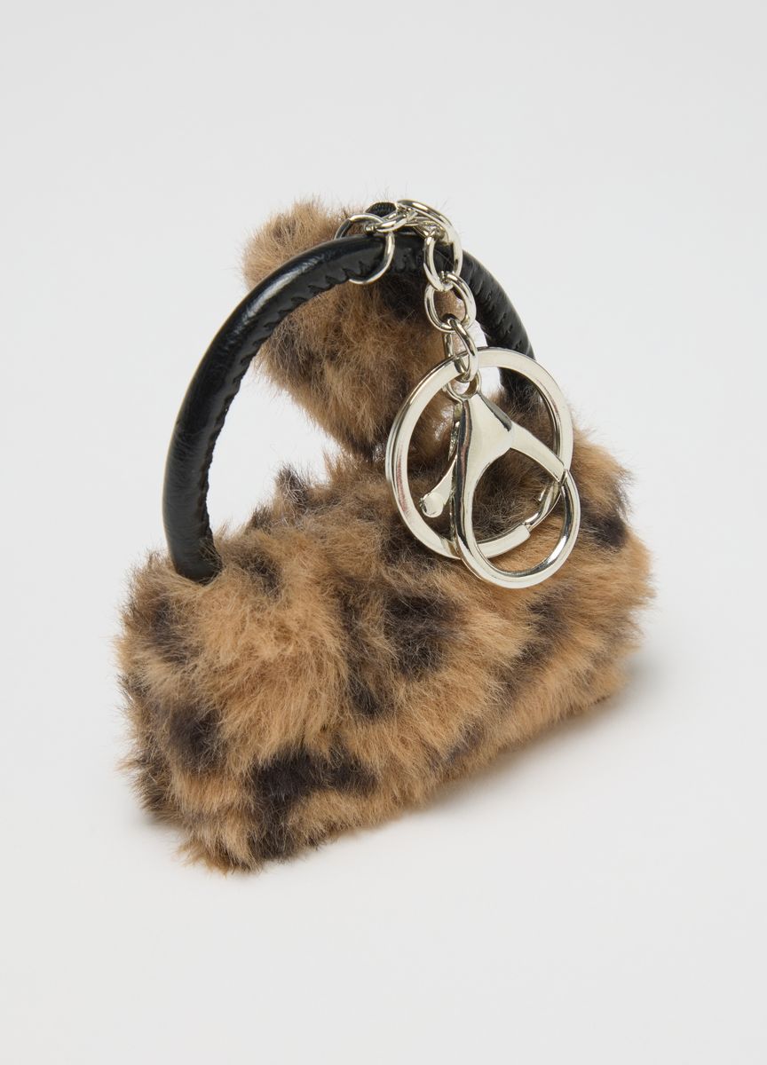 Mehrteiliger Taschenanhänger mit Leopardenmuster