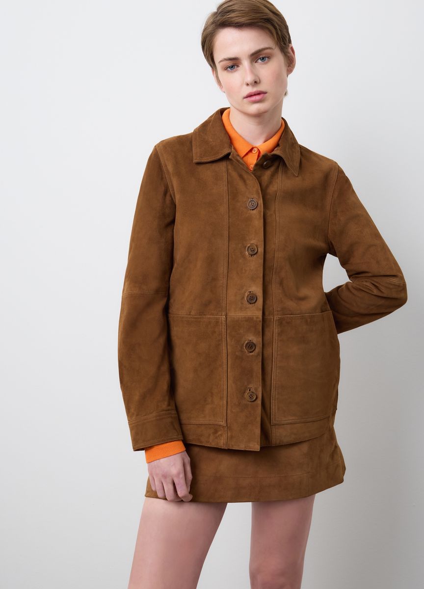 Gürteljacke mit Teddykragen im Utility-Stil