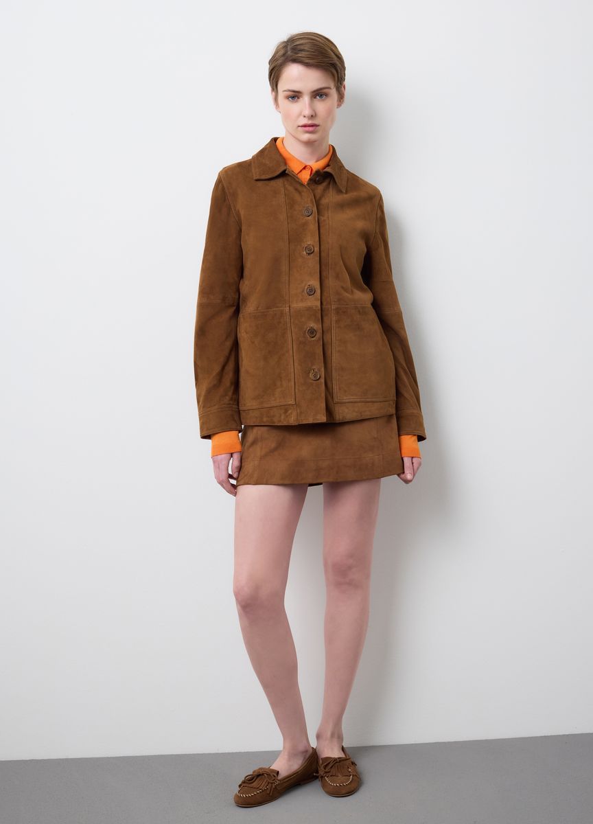 Gürteljacke mit Teddykragen im Utility-Stil