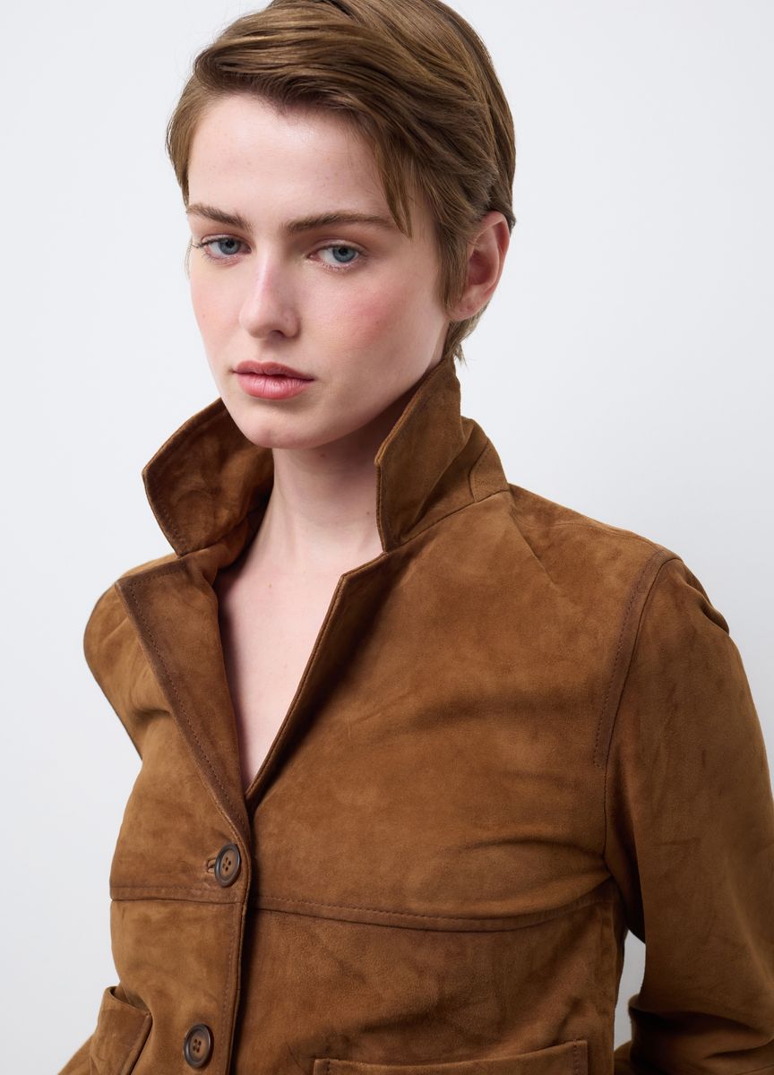 Gürteljacke mit Teddykragen im Utility-Stil