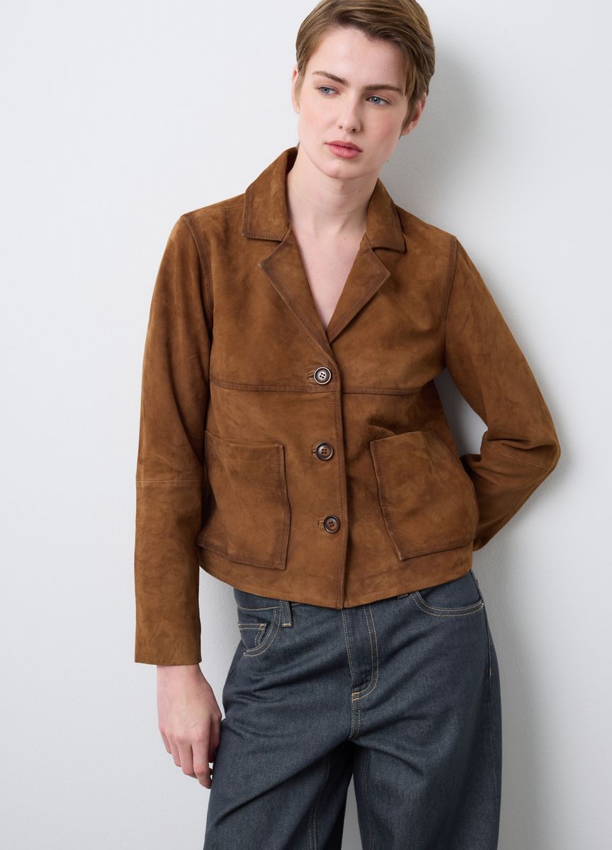Gürteljacke mit Teddykragen im Utility-Stil