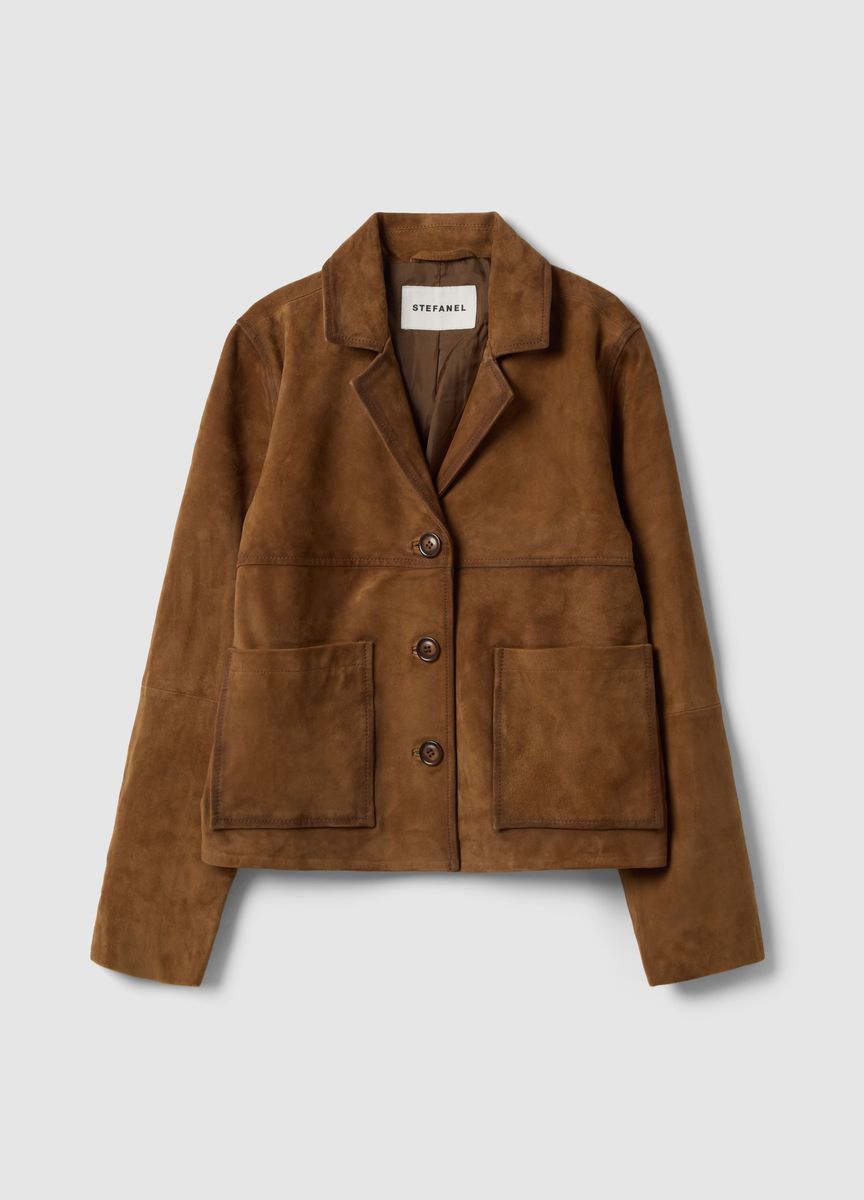 Gürteljacke mit Teddykragen im Utility-Stil