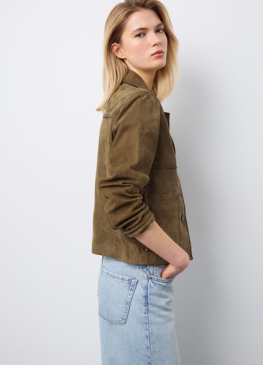 Gürteljacke mit Teddykragen im Utility-Stil
