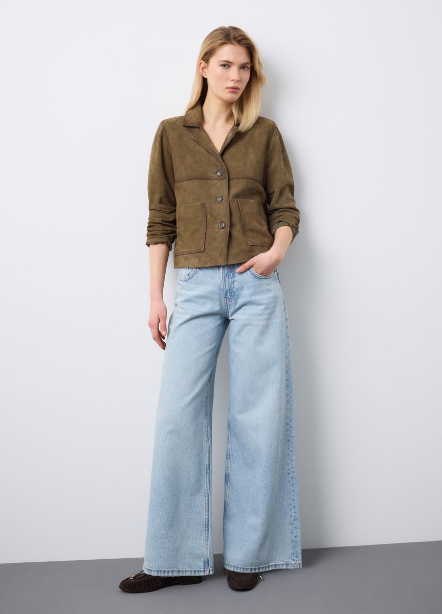 Gürteljacke mit Teddykragen im Utility-Stil