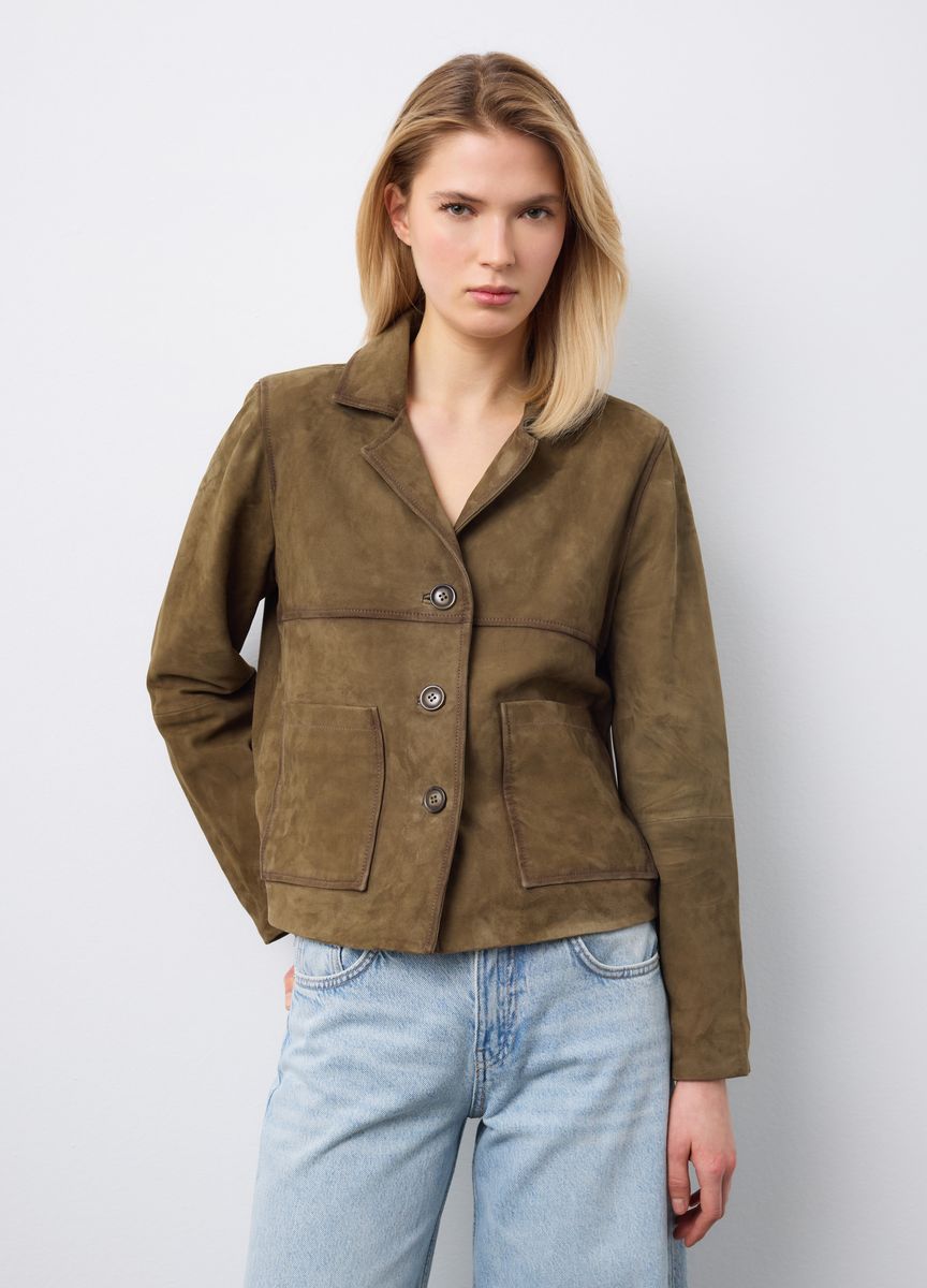 Gürteljacke mit Teddykragen im Utility-Stil