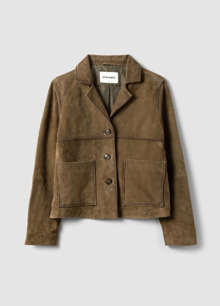 Gürteljacke mit Teddykragen im Utility-Stil