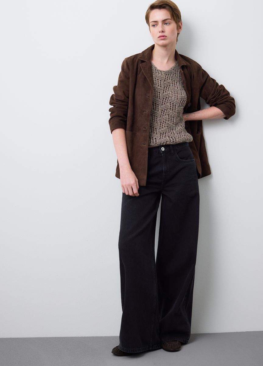 Gürteljacke mit Teddykragen im Utility-Stil